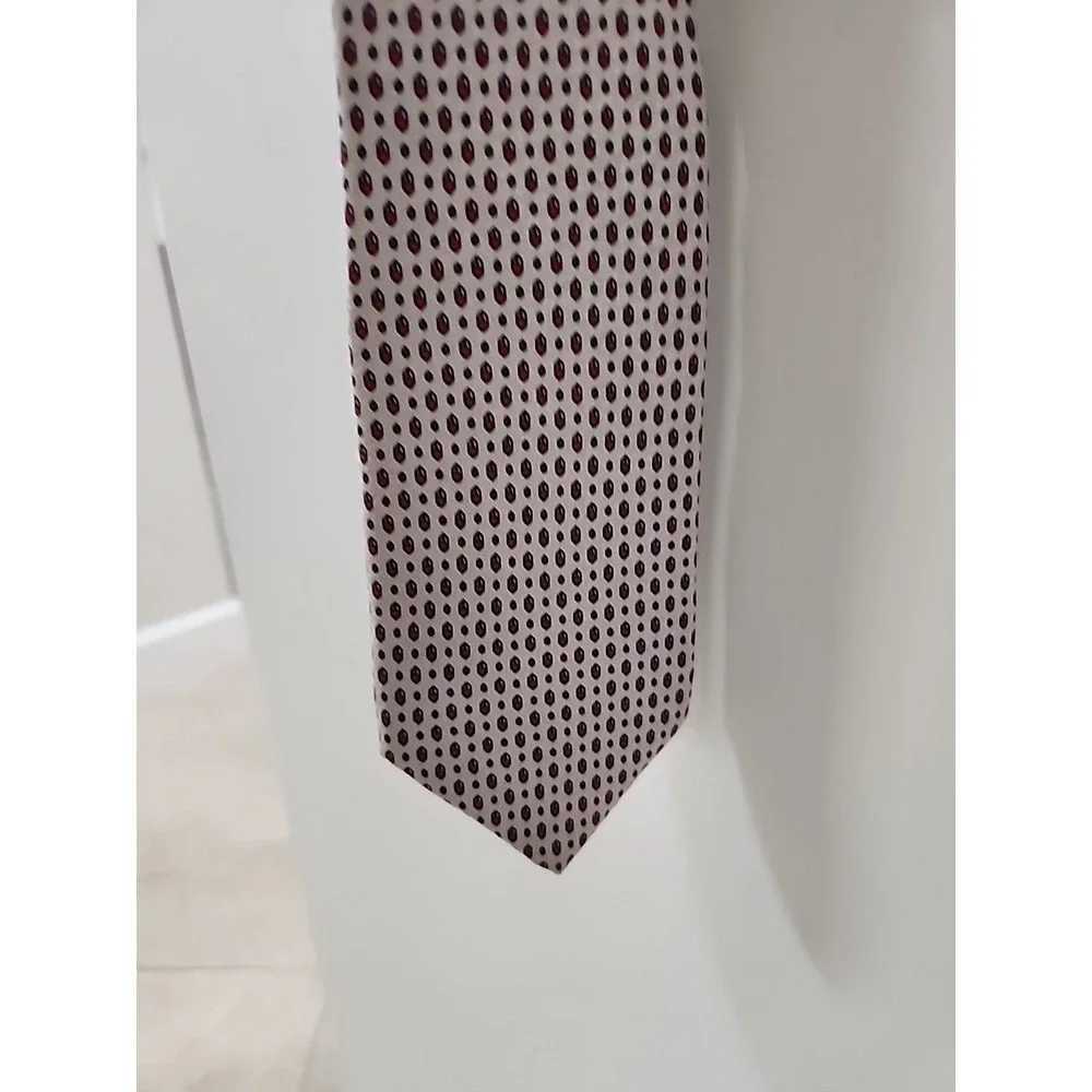 Givenchy Monsieur Silk Tie Made in Italy‎ Cream Red Blue Geometric Mens